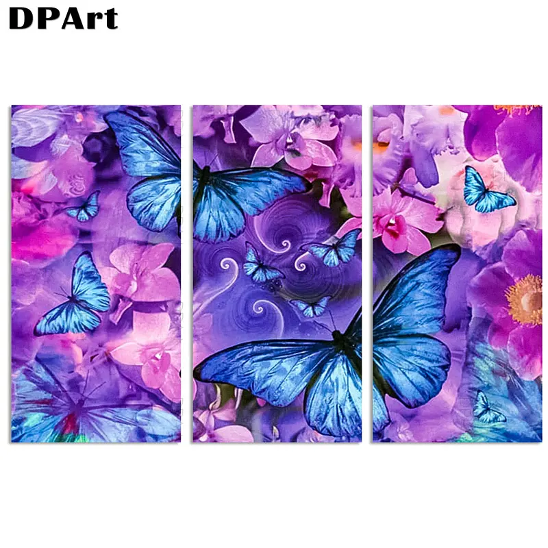 Diamond Painting Full Square/Round Drill Butterfly Flower Triad Daimond Embroidery Cross Stitch Mosaic Rhinestone Crystal M053 | Дом и сад