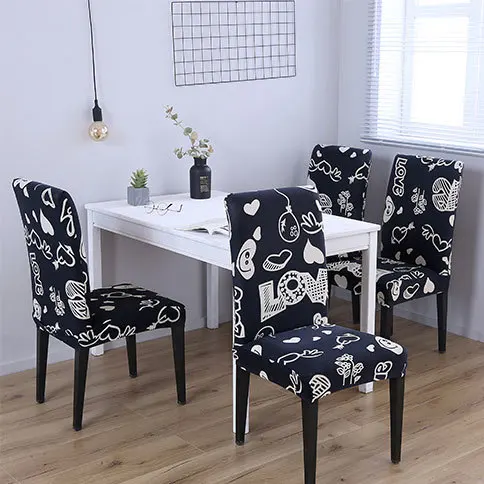 Чехлы на стулья темно-синие чехлы на стулья для кухни чехлы на стулья для столовой CH37031 - Цвет: 2