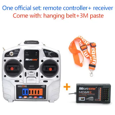 MC6C full set left MicroZone MC6C v2 2,4G 6CH контроллер передатчик приемник радиосистема для радиоуправляемый самолет, Квадрокоптер multirotor вертолет автомобиль Лодка - Цвет: MC6C full set left