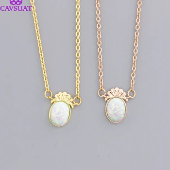

Wholesale 10pcs Tropical Beach Pineapple Necklace With White Opal Stone Pendant Necklaces For Women Men Fashion Jewelry