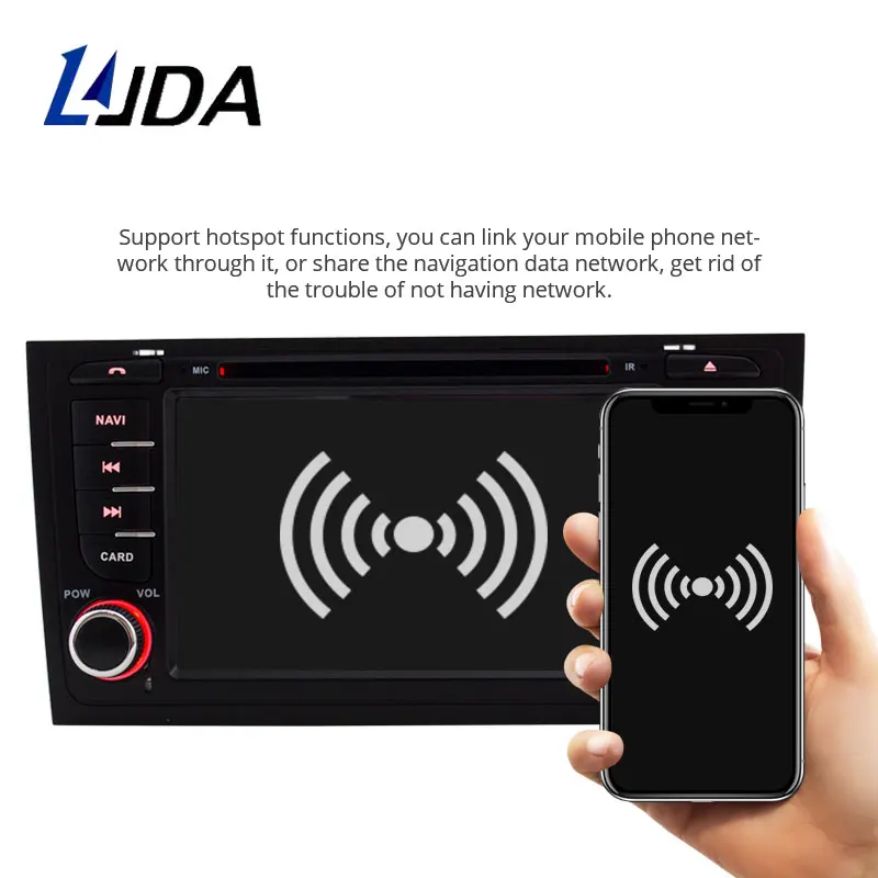 LJDA 2 din автомагнитола gps навигация автомобильный dvd-плеер для AUDI A6 RS6 1997-2004 S6 1997 мультимедиа Авто Aadio 4g+ 64g dsp стерео ips