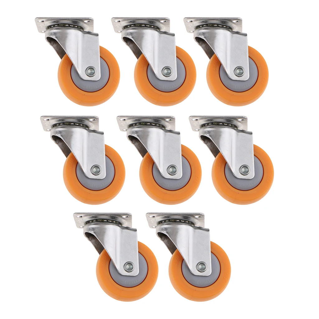 8pcs Full Swivel Caster Wheels 2