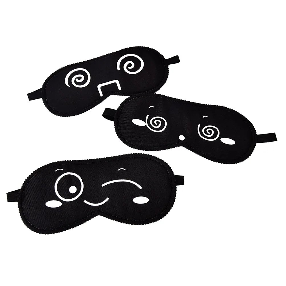 1pc Sleeping Eye Mask Black Eye Shade Sleep Mask Black Mask Bandage on Eyes for Sleeping Emotion Sleep Mask