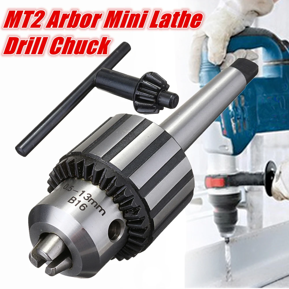 

Professional Mini Carbide Steel MT2 Drill Chuck Arbor 5/64" To 1/2" Self Tighten Lathe Tools