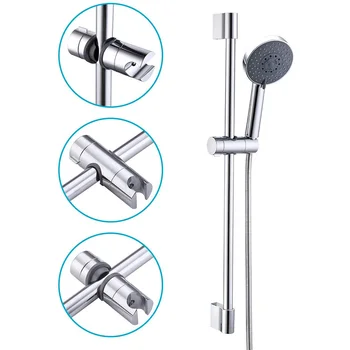 

19-25mm Universal Adjustable Hand Shower Rail Head Slider Holder Slide Bar Slider Stable Clamp Bathroom ABS