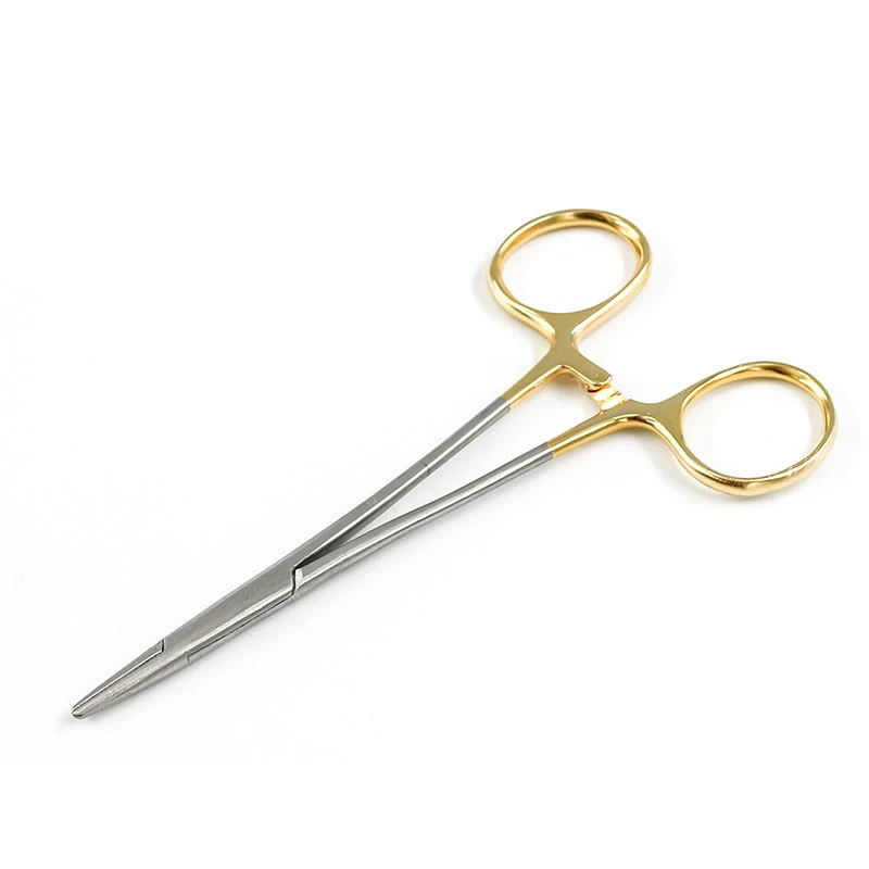 Surgical Instruments Dental Gold Plated Handle Needle Holder Pliers Stainless Steel Orthodontic Forceps