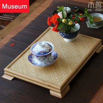 

Bamboo Weaving Tray Natural Color Tea Set Accept Disc Teacup Frame Tea Tray Small Tray Tea Table Luggage Carrier
