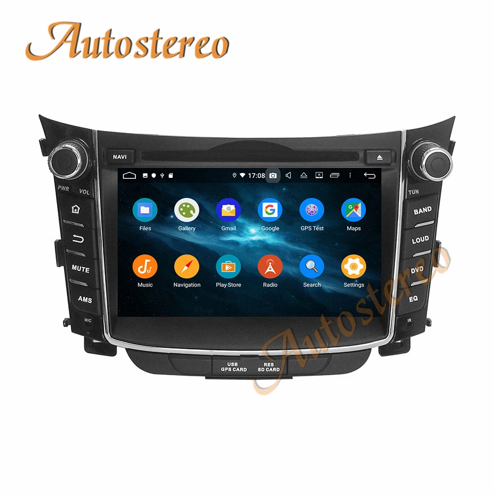 Автомобильный DVD плеер Android 10 PX5/PX6 GPS навигация для Hyundai I30 Elantra GT 2012 2016 авто радио