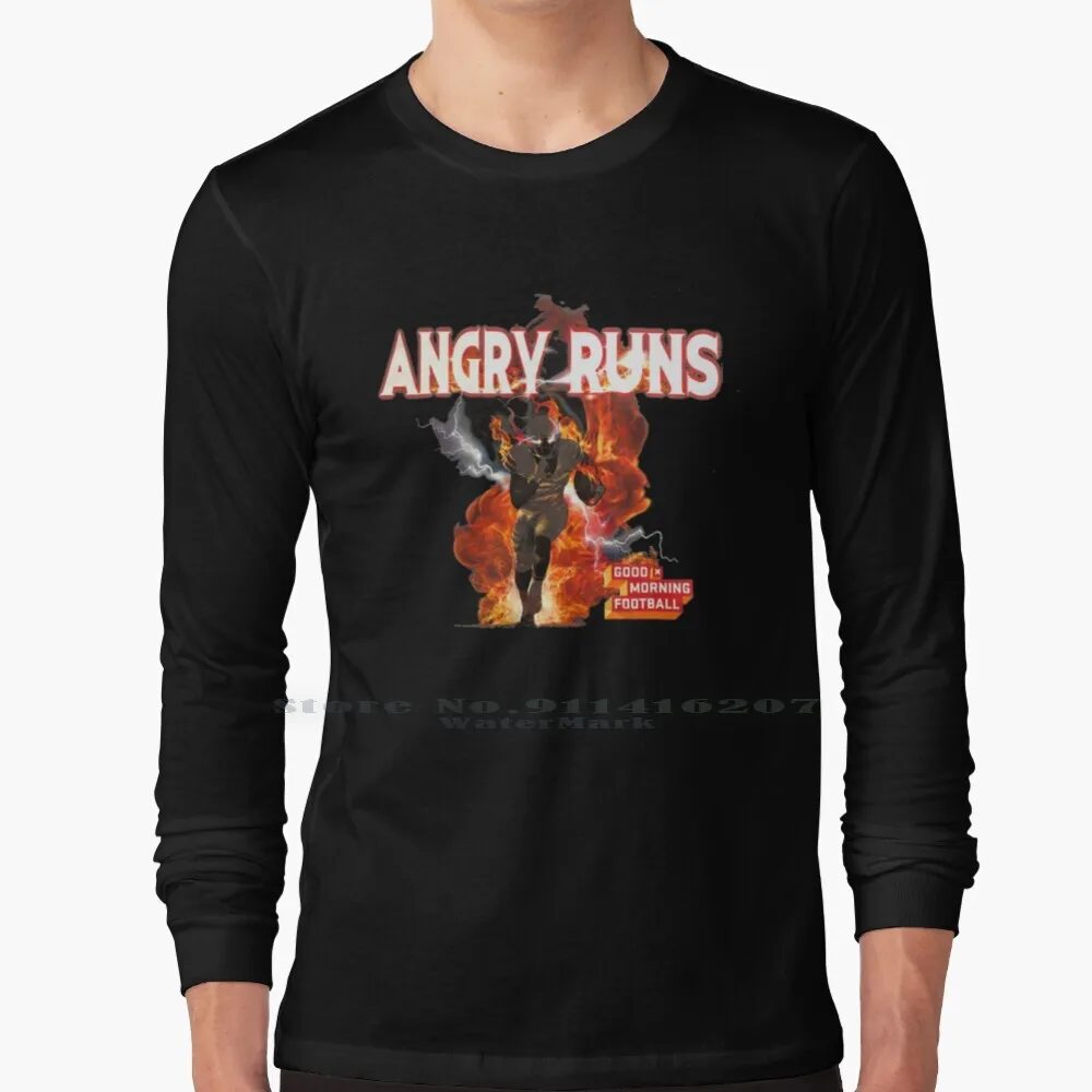 Angry Runs T Shirt 100% Puro Cotone Angry Runs Angry Run Funny Running Cool Animal Food Maraton Footdie Run For Dounts Will