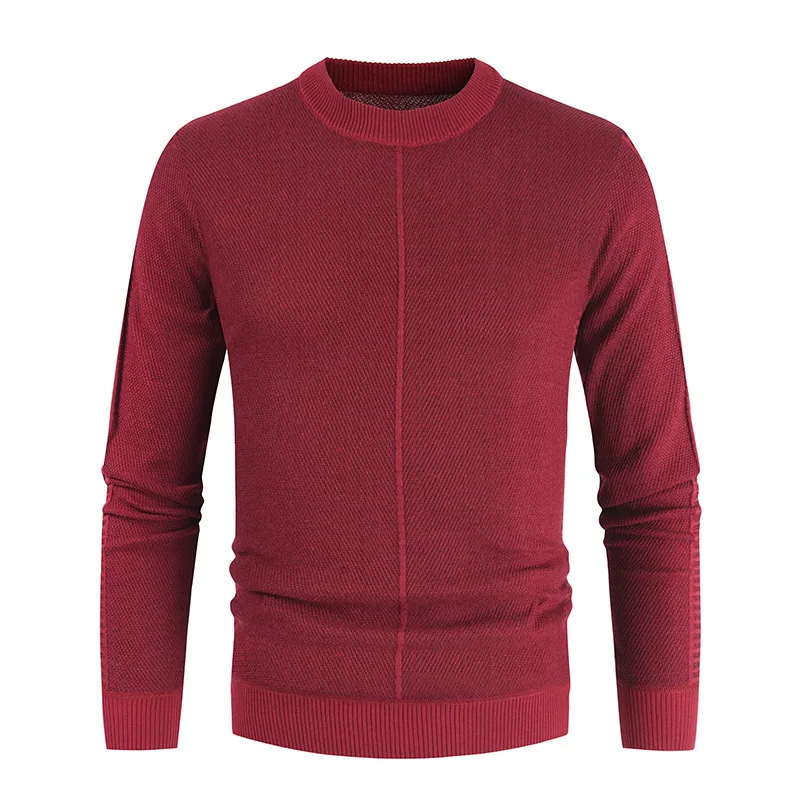 

Sweater Men's Solid Color Sweater Round Neck Pullover Casual Sweater Men's Sweater Business Casual Men's Bottoming Shirt