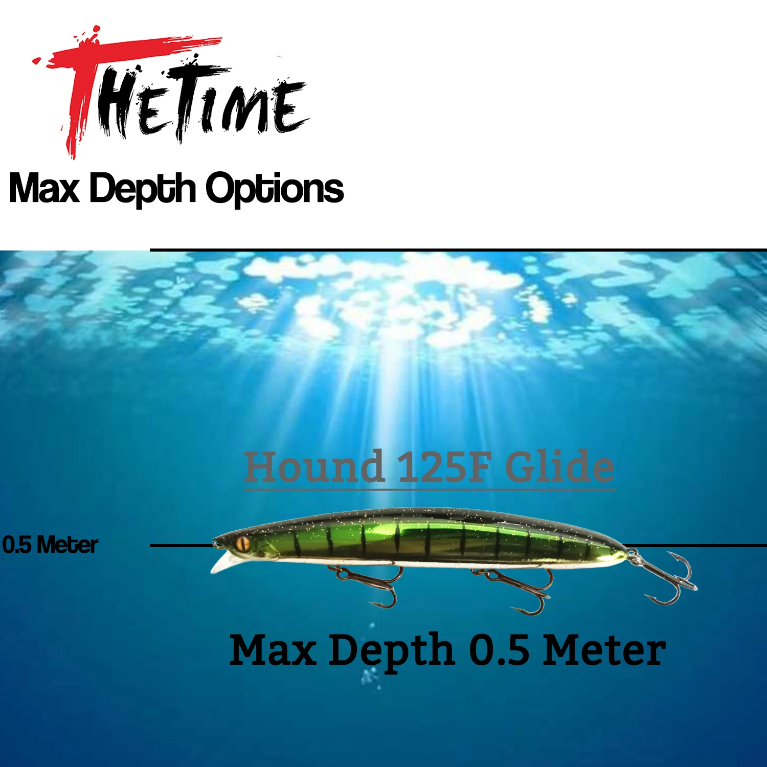 THETIME Hound Glider 125F 19g Long Casting Minnow Lure Artificial Bait IMA Half Water Floating Lure For Pike Fishing Supplies