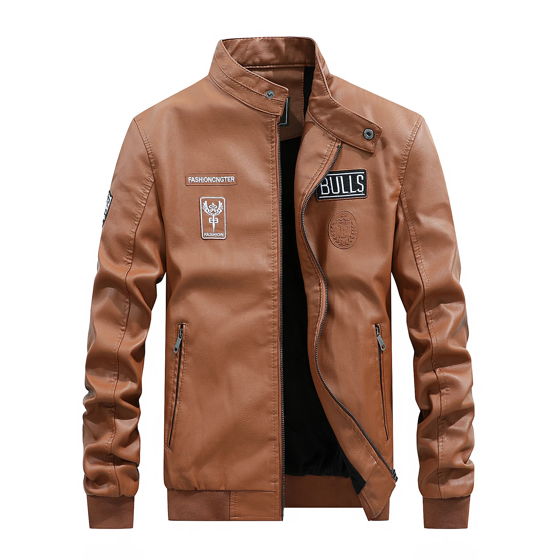 

Manufacturers Direct Selling Autumn & Winter New Style Cross Border Direct Supply Men's PU Leather plus Velvet Loose-Fit MEN'S J