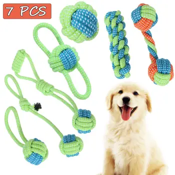 

7 Pack Pet Dog Toys for Large Small Dogs Ball Toothbrush Interactive Dog Toys Christmas Products for Dogs Chew Toy Accessories