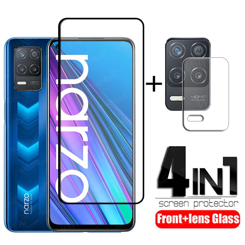 Vetro A Copertura Totale Per Oppo Realme Narzo 30 5G Vetro Per Realme Narzo 30 5G Pellicola Proteggi Schermo Per Realme Narzo 30 Lente In Vetro