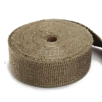 

15M Titanium Lava Fireproof Insulation Exhaust Head Wrap Car Truck Motorcycle RV Boat ...