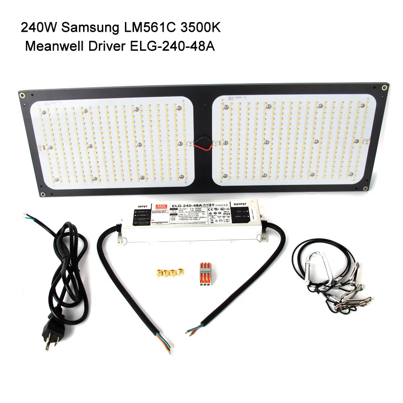240W LM561C 3500K 120 Вт 240 Вт samsung LM301B светодиодный светильник для выращивания квантовой доски 3000 К 3500 К полный спектр драйвер Meanwell для комнатных палаток растений - Испускаемый цвет: 240W LM561C 3500K