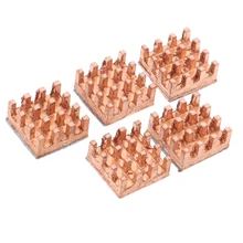 5 adet pratik 9x9x4mm saf bakır ısı emici RAM bellek yapışkanlı soğutma MOS radyatör GPU IC yonga seti soğutucu soğutucu