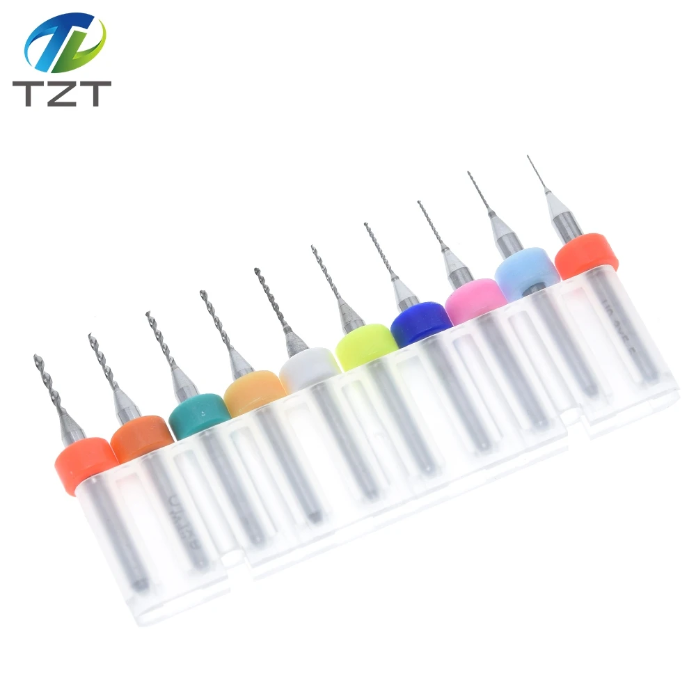 10pcs 0.3mm to 1.2mm PCB mini drill Bit tungsten steel carbide For Print Circuit Board cnc drill Bits Machine pcb drill bits
