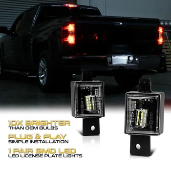 

Bright License Plate Lights For Chevy Silverado GMC 2014-2018 Xenon White