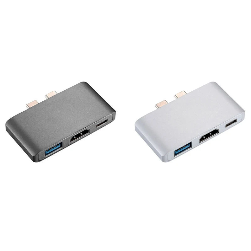 3 в 1 USB C концентратор к HDMI с USB 3,0 концентратор type-c PD для MacBook Pro(1* HDMI+ 1* type-C+ 1* USB 3,0