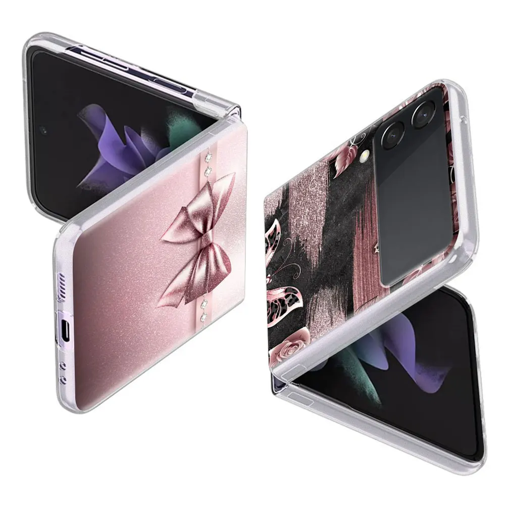 Transparent Luxury Love Bow Hard Phone Case Cover - Clear PC Design