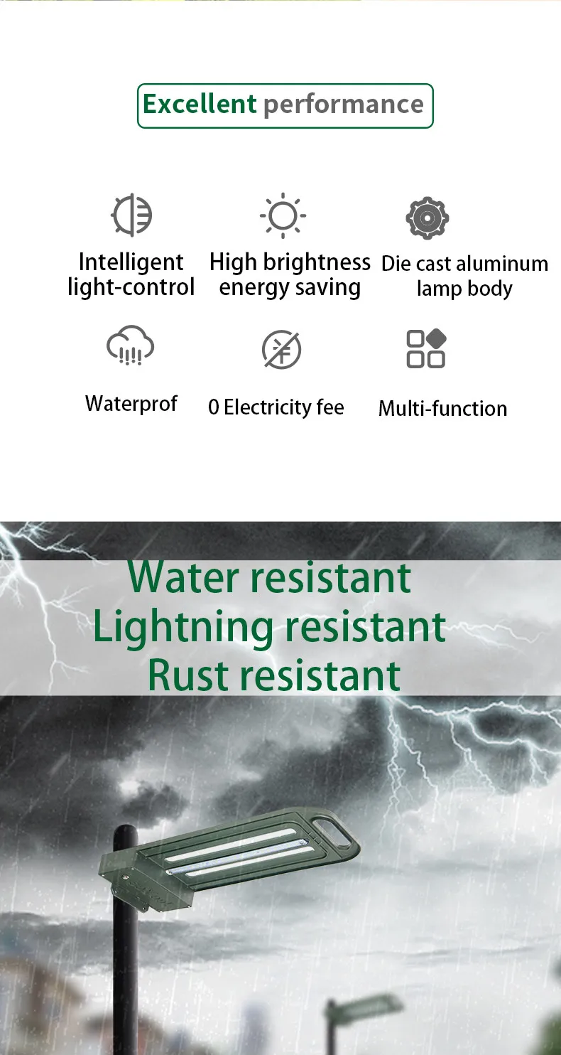 JeeYee Brand LED Solar Lamp Wall Street Light Super Bright Solar Led Light Outdoor Lighting Multi-function Portable Solar Lamps