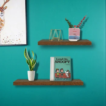 

Wall Mounted Rustic Wooden Floating Shelves Trophy Photo Frames Display Rack Gasket Storage Decoration for Home Supplies Decor