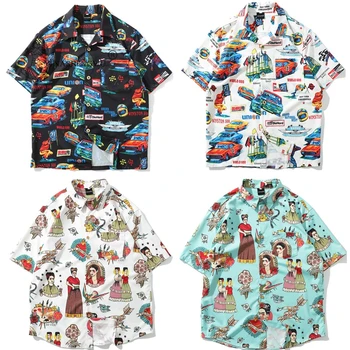 

Japanese Kimono Couple Crane Suit Samurai Cardigan Clothing Traditional Japan Men Blouse Yukata Style Traditional Asian Costumes