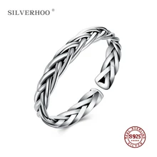 SILVERHOO, Настоящее серебро 999 пробы, многоплетение, браслеты для женщин, браслеты для помолвки, популярные ювелирные изделия, подарок для девушек