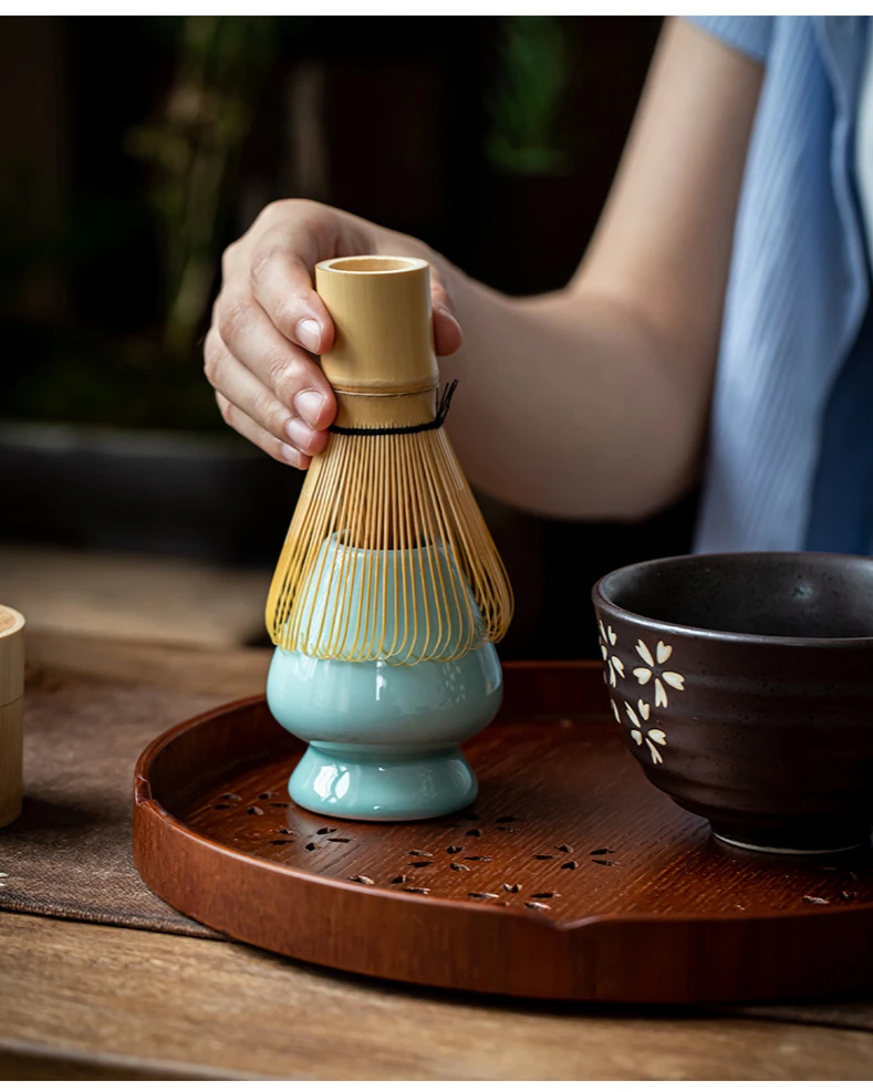 ZENRC Traditional Matcha Bowl and Whisk Rest (Reshaper) – Handmade Modern  Ceramic Matcha Green Tea Ceremony Essential Matcha Kit- 22oz Big Salad  Porridge Juice Bowl Cup (Apple Green) –