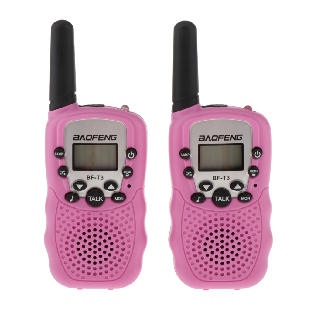 BaoFeng 2Pcs/set BF-T3 UHF462-467MHz Kids Walkie Talkie 22 Channels for Children Gift for Kids Radio Kid Walkie Talkie+Belt Clip