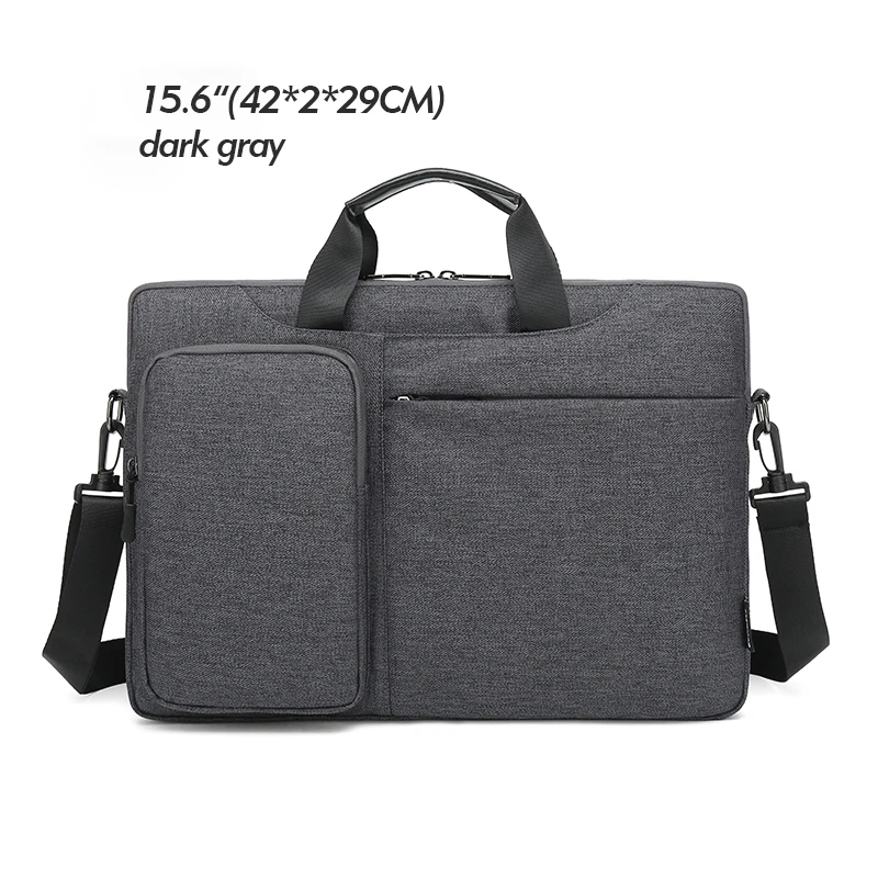15.6inches dark gray Индивидуальный Логотип, деловой мужской портфель, сумка для офиса, водонепроницаемая нейлоновая сумка для ноутбука, сумка, повседневная мужская сумка на плечо, подарок - Цвет: 15.6inches dark gray