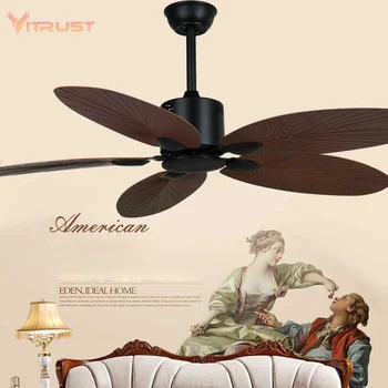 

Vintage Ceiling fan 52 Inch Ceiling Fan Controlled with remote control No Light Fixture AC 110/220 V