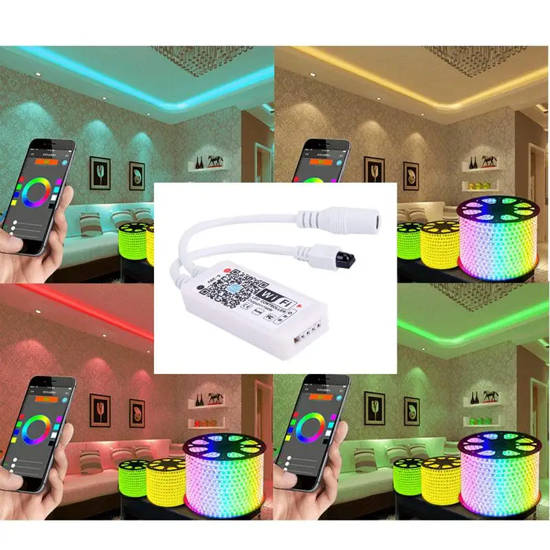 WiFi RGB контроллер для Светодиодный светильник, работает со смартфоном Alexa беспроводной пульт дистанционного управления 16 миллионов цветов светильник ing, Androi