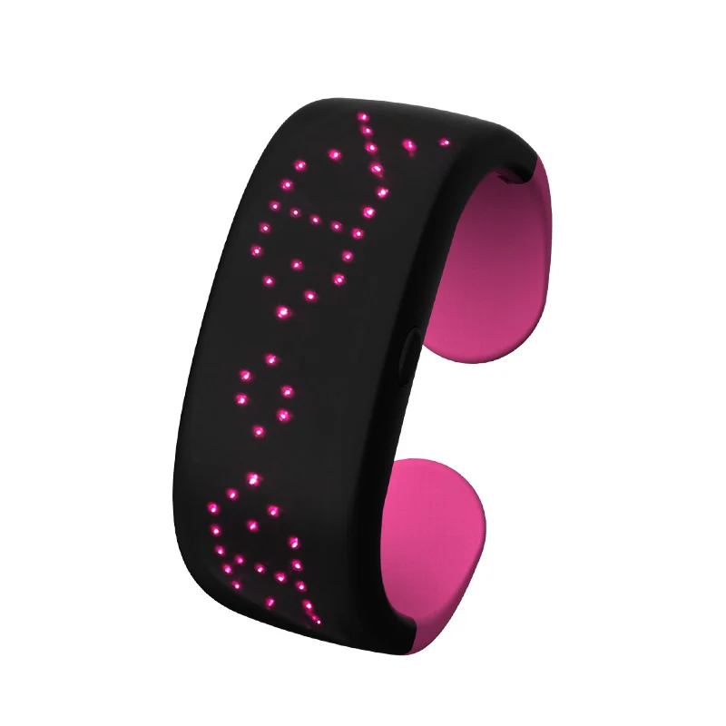 Новейший светящийся светодиодный браслет, программируемые светодиодные браслеты, светящийся светодиодный браслет, фонарик, вечерние, для пробежек, мероприятий, бара, фестиваля - Мощность в ваттах: Pink