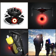USB Rechargeable Rear Bike Light Flashing For Bicycle Tail Lamp MTB Cycle Taillight Riding Safety Night Warning Lighting 9 Hours