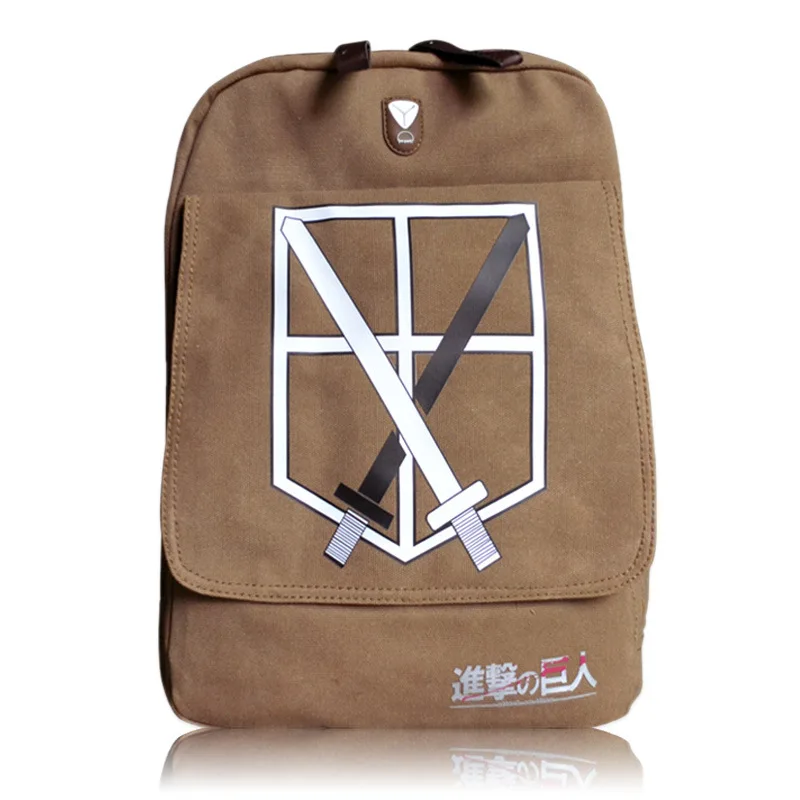 

Foreign Trade Original Garment Export Attack on Titan School Bag Anime Backpack Canvas Waterproof Backpack Training Corps