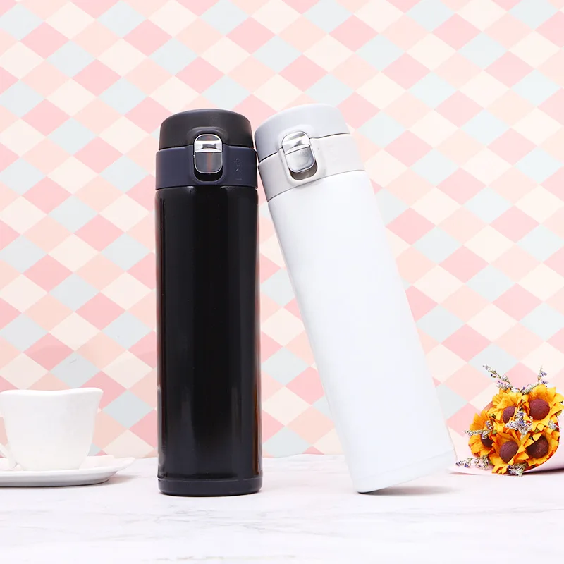 500ml Fashion Vacuum Cup Stainless Steel Vacuum Flask Travel Bottle Thermos Coffee Mug for Home Office Using