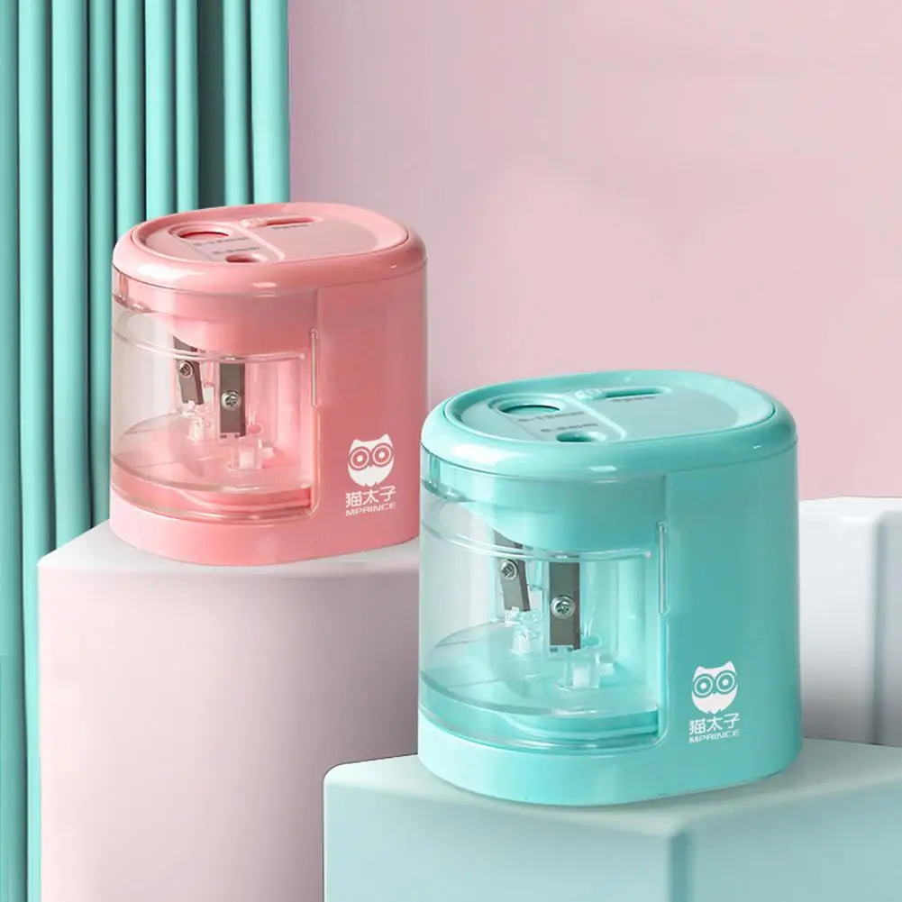 

Electric Auto Pencil Sharpener School Sharpener Stationery for Pencils and Colored Pencils Battery/USB Charge Powered