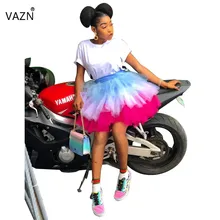 VAZN ZSC0226 модное летнее короткое платье для женщин, горячая Распродажа, короткая юбка, кружевная сексуальная юбка с милым принтом для девушек, стильная мини-юбка