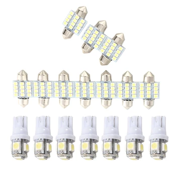 

40 Pcs Light:10 Pcs 12 SMD LED Festoon Interior Dome Bulb Light 31mm & 30 Pcs T10 W5W Bulb 5050 5 SMD LED Light ,12V