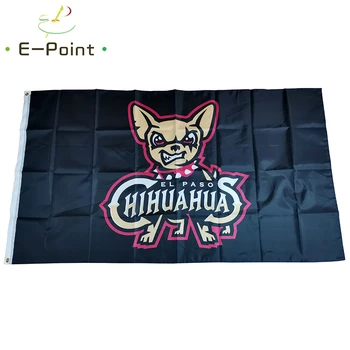 

El Paso Chihuahuas Flag Black Background 3*5ft ( 90*150cm) Size Full Size Christmas Decorations for Home Flag Banner