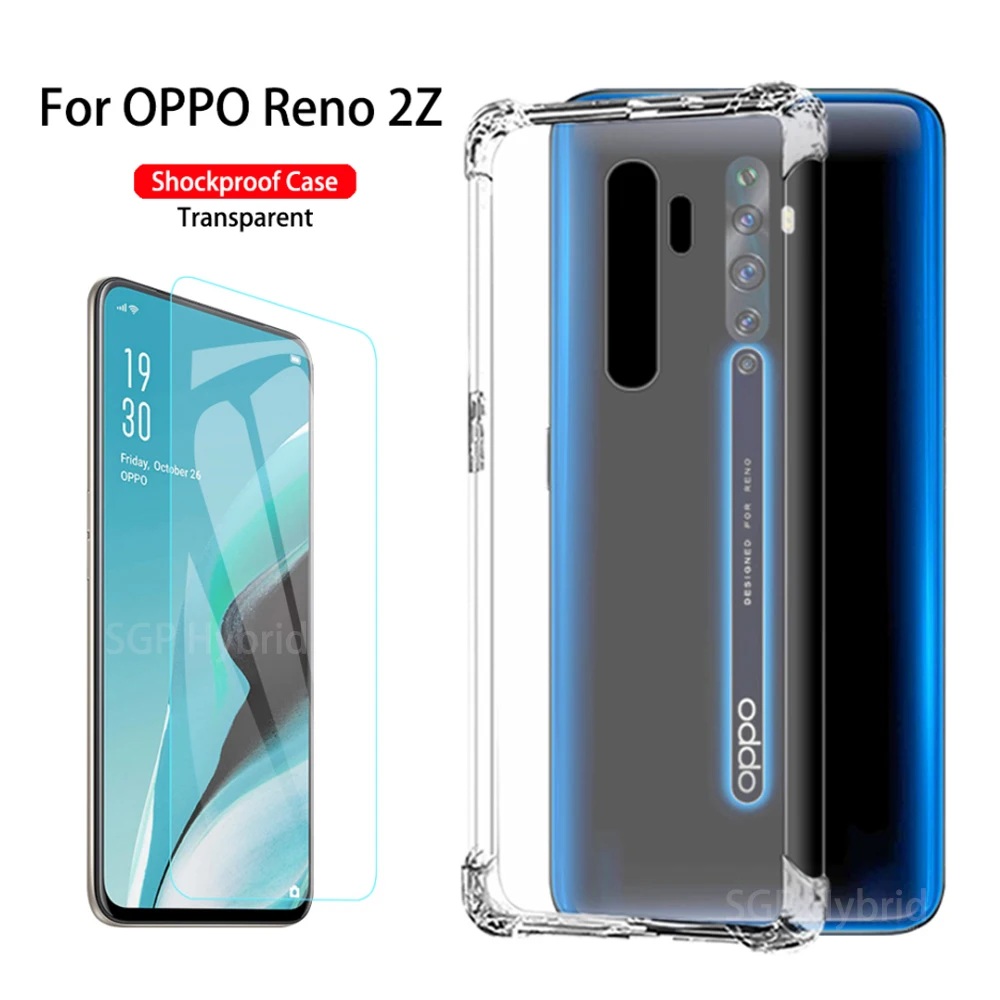 2 в 1 для OPPO RENO 2Z Z воздушная подушка прозрачный чехол силиконовый ударопрочный из