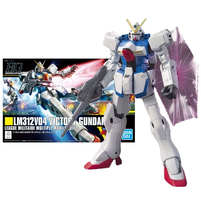 

Bandai Genuine Gundam Model Kit Anime Figure HGUC 1/144 LM312V04 Victory Gundam Gunpla Anime Action Figure Toys for Children