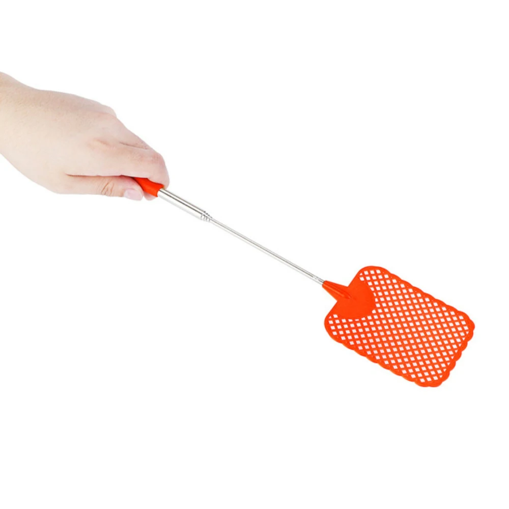 Kitchen Accessories Kitchen Tools Telescopic Extendable Fly Swatter Prevent Pest Mosquito Tool Flies Trap Drop Shopping - Цвет: Оранжевый