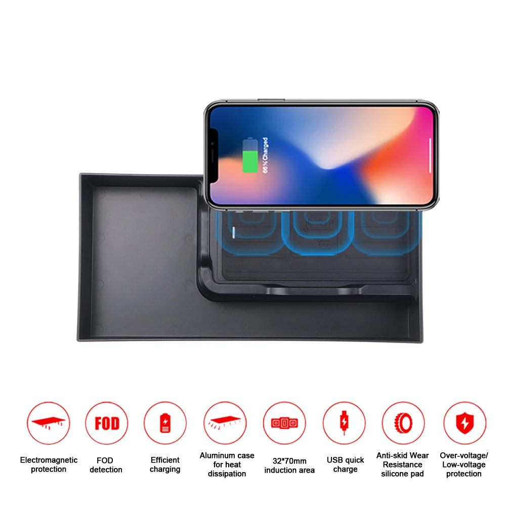 

QI Car Wireless Charger Fast Charging For Lexus ES300H 2018 Intelligent Infrared Phone holder for Samsung Huawei Mate20