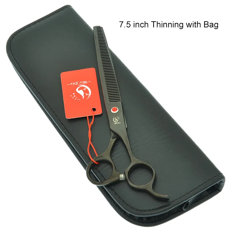 HB0259 with bag Ножницы для ухода за домашними животными набор 8,0 дюймов профессиональные японские 440C ножницы для стрижки собак тонкие изогнутые ножницы с расческой сумка HB0254 - Цвет: HB0259 with bag