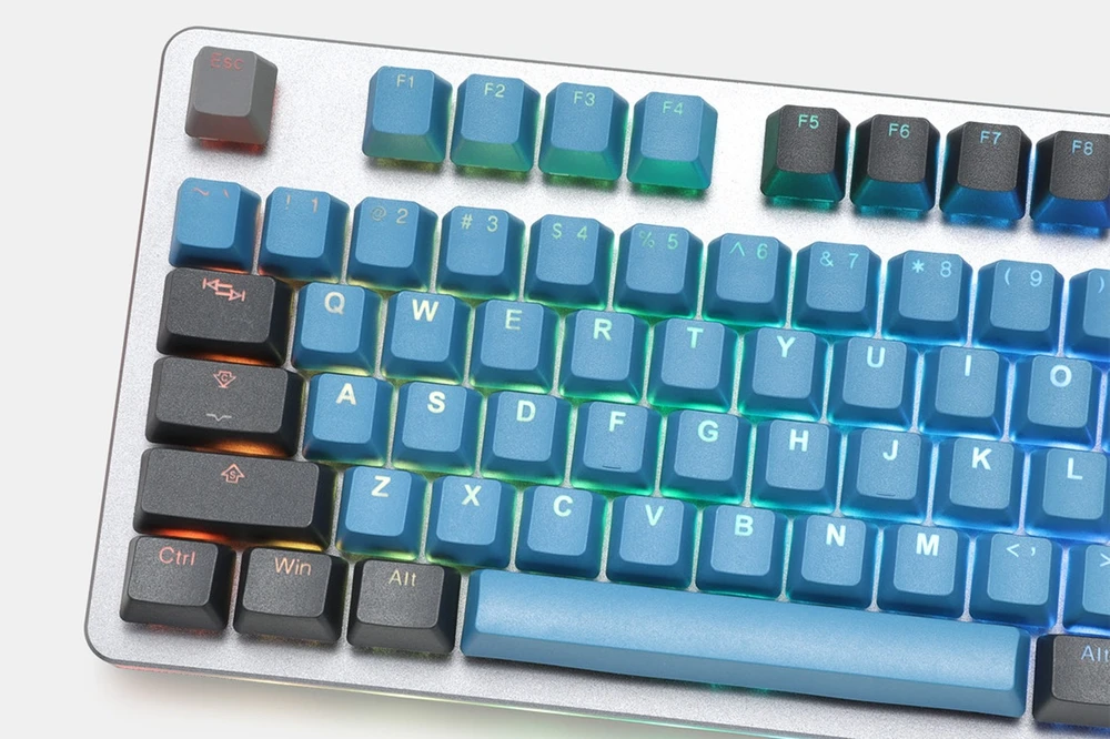 Keycaps para Faça Através da Floresta Taihao Duplo Tiro Você Mesmo Gaming Teclado Mecânico Tampões Retroiluminados Oem Perfil Luz Profunda Azul Verde Pbt - Imagem 6