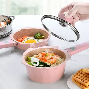 

Milk Pot Baby Food Supplement Pot Baby Maifan Stone Small Milk Pot Soup Pot Omelette Pot Children Non-stick Wok Kitchen Cookware