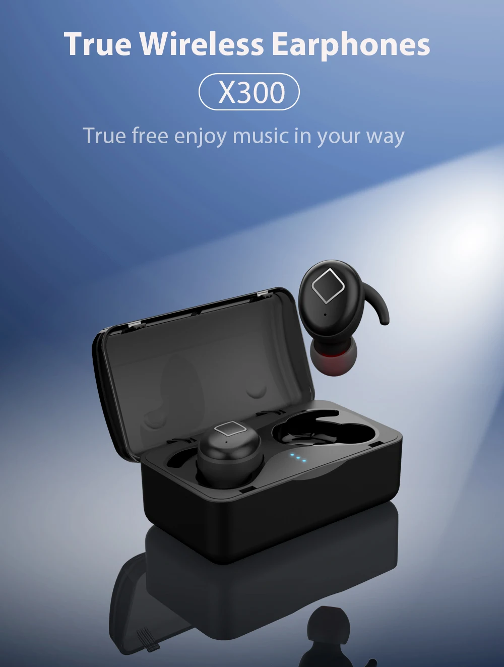 Riilm X300 TWS Bluetooth наушники беспроводные 3D стерео наушники-вкладыши Громкая связь звонки